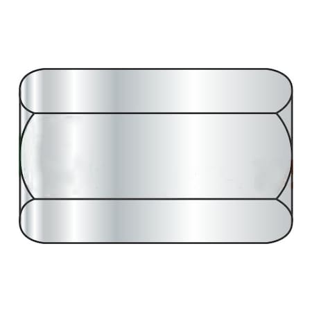 Newport Fasteners Coupling Nut, 5/16"-18, Steel, Zinc Plated, 1-1/8 in Lg, 1/2 in Hex Wd, 200 PK 303425